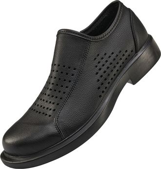 Generic Mens Dress Shoes Classic Black Slip on Oxfords Formal Casual Business Shoes Mens Loafers Comfortable Breathable (Black,5.5)