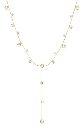 BEN ONI Bezel Cubic Zirconia Y Necklace in Gold at Nordstrom