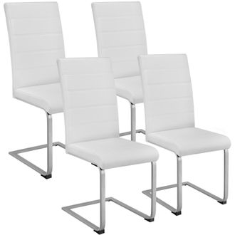 TecTake Dining Chairs Bettina Set Of 4 - White | Size: 4 Pack