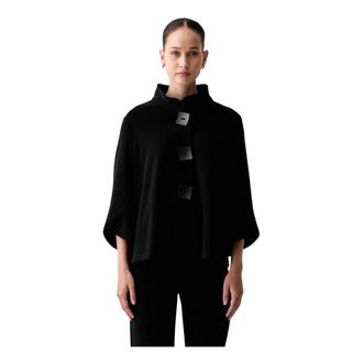Joseph Ribkoff Jassen, Dames, Zwart, S, Polyester, Klassieke Trapeze Jas