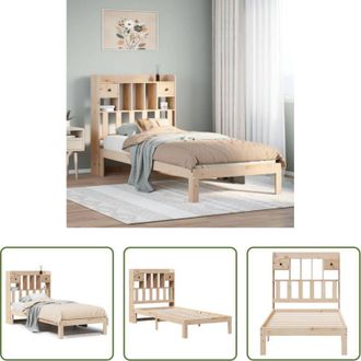 vidaXL Letto con cassetti - Letto Libreria senza Materasso 90x190 cm Legno Massello Pino