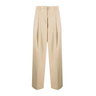 Golden Goose Wide Trousers, female, Yellow, Size: M High Waisted Wide Leg Trousers