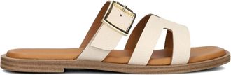 Notre-V Beige Su&egrave;de Zomer Slippers - Dames - Sandalen - Wit - 39 EU - Su&egrave;de - Schoenen