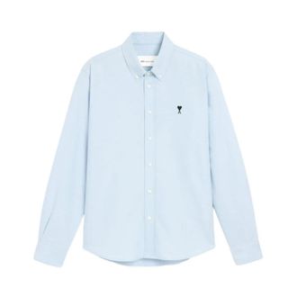 Ami De Coeur Katoenen Oxford Button-Down Shirt - Heren - Casual Overhemden - Blauw - L - Katoen - Overhemden