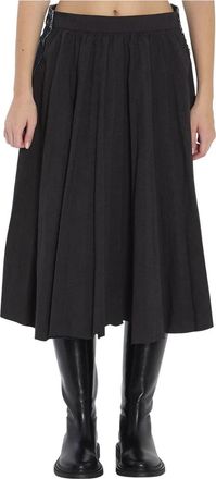 Balenciaga Hybrid Geplooide Rok - Dames - Midirokken - Zwart - XS - Rokken