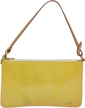 Louis Vuitton Lexington Yellow Patent Leather Clutch Bag (Pre-Owned)