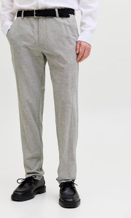 Jack & Jones Chinohose JACK & JONES JPSTACE SUMMER CHINO PANT SN, Herren, Gr. 29, L&auml;nge 34, dusty olive detail:melange, Web, Obermaterial: 70% Baumwolle, 30% Leine