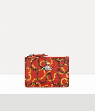 Vivienne Westwood Slim Long Card Holder Buccia Darancia Poppy-red-wiggle One Size Women