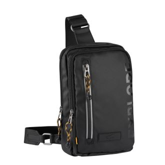 Camel Active Cityrucksack CAMEL ACTIVE Explore, Gr. B/H/T: 19,5cm x 27cm x 8,5cm, schwarz, Nylon, bedruckt, beschichtet, clean, unifarben mit Farbeins&auml;tzen, Rucks&auml;