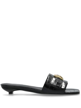 Anine Bing appliqué sandals - Black
