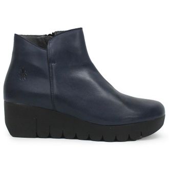 FLY London VANG364FLY Burn Leather Womens Ankle Boots - Navy - Size:UK 6