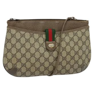 Gucci Pre-owned Leather gucci-bags - Dames - Pre-owned - Beige - Maat: ONE Size Leer