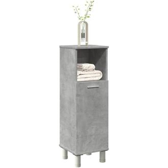 vidaXL Armario De Ba&ntilde;o Madera Contrachapada Gris 30x30x95 Cm Vidaxl