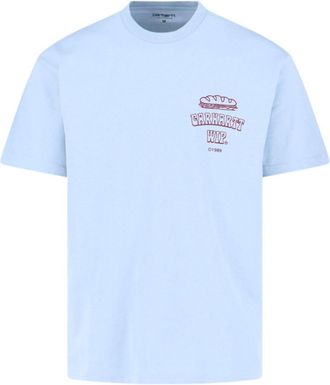 Carhartt Work in Progress Light Blue Logo T-shirt