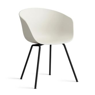 HAY About A Chair AAC 26, schwarz / melange cream 2.0 (Kunststoffgleiter)