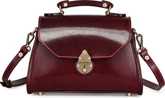 OLD TREND Laurel Genuine Leather Classic Everyday Satchel in Maroon at Nordstrom