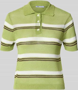 Mango Slim Fit Poloshirt in Strick-Optik Modell Verdi in Oliv, Gr&ouml;&szlig;e XL