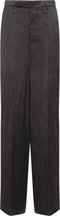 Rick Owens Dark Brown Flat Front Pants
