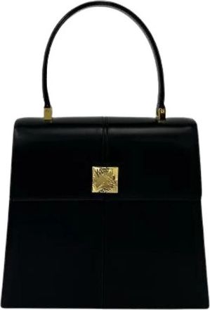 Saint Laurent Pre-owned Leather Handbag - Dames - Vintage Handtas - Zwart - ONE Size - Leer - Vintage