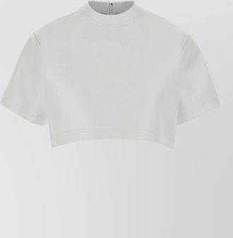 Balenciaga leather crop top jacket short sleeves