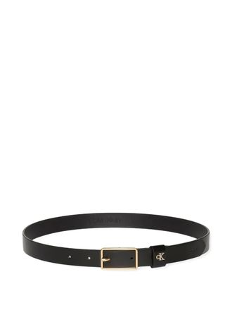 Calvin Klein rectangular-buckle belt - women - Calf Leather - 90 - Black