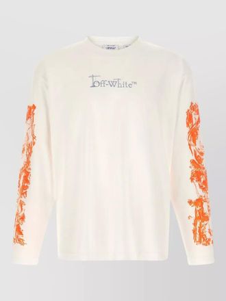 Off-white cotton long-sleeve t-shirt