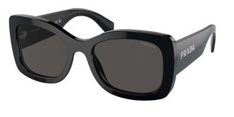 Prada PR A08SF Asian Fit 1AB5S0 Womens Sunglasses Black Size 57