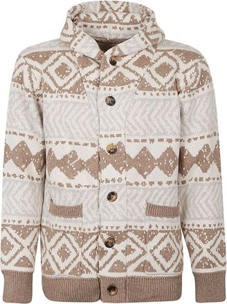 Tooco Ethnic Print Cardigan