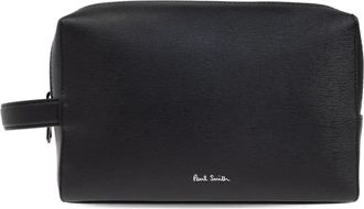 Paul Smith Leren toilettas - Zwart