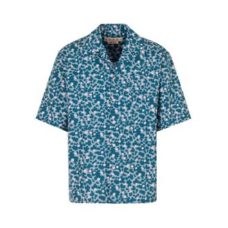 Marni Short Sleeve Shirts, male, Multicolor, XL, Abstract-print Short-sleeve Shirt