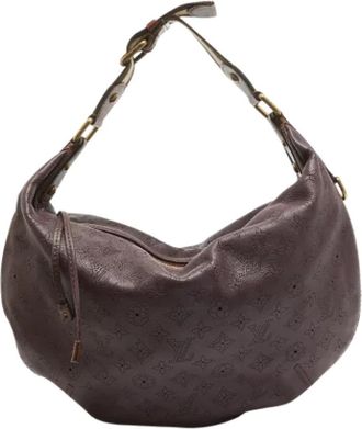 Louis Vuitton Tweedehands leren handtassen - Dames - Vintage Handtas - Paars - ONE Size - Leer - Vintage