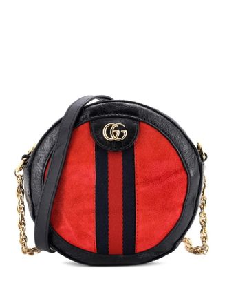 Gucci Borsa a tracolla Ophidia tonda mini in pelle scamosciata - Rosso
