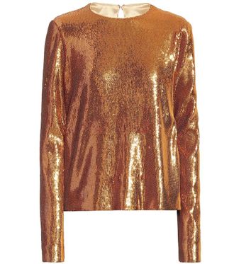 Galvan Gilded Clara sequined top