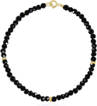 The Lovery Black Spinel Bead Bracelet