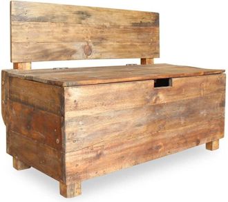 vidaXL Banco De Madera Maciza De Caoba 86x40x60 Cm Vidaxl