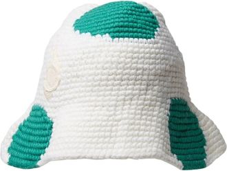 Moncler Gebreide Bucket Hoed met Vlekken - unisex - Hoeden - Wit - ONE Size - Wol - Accessoires