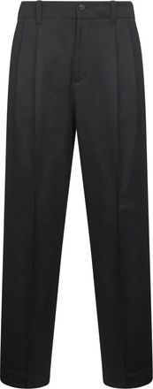 Golden Goose Pleated Broeken - Heren - Straight fit broeken - Zwart - M - Wol - Broeken