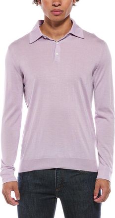 Isaia Cashmere & Silk-Blend Polo Sweater