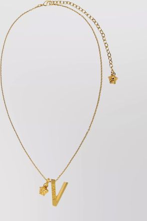 Versace metal chain link necklace with medusa head pendant