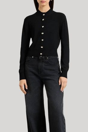 Brandon Maxwell Womens The Aubrey Cardigan In Black