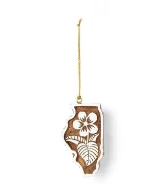Matr Boomie Illinois State Blue Violet Ornament in Natural at Nordstrom