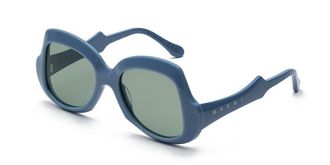 Marni Quelyfish Blue/Grey D3B Mens Sunglasses Blue Size 54
