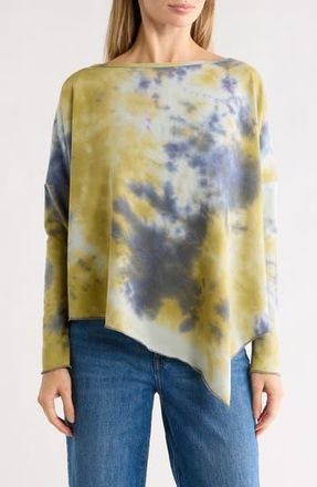 Go Couture Asymmetrical High-Low Sweater in Blue Splash at Nordstrom Rack, Size X-Large