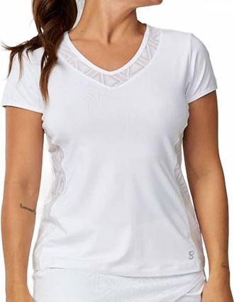 Sofibella Short Sleeve Diamond Rush In White