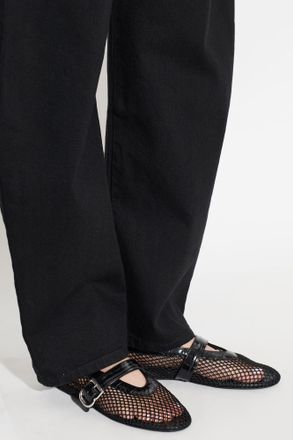 Alaia Ballet Flats With Strap, Womens, Black