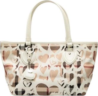 Burberry Pre-owned Tote Bags, female, Beige, Size: ONE SIZE Pre-owned House Check Tote