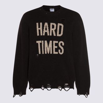 Moschino Dark Brown Wool Knitwear