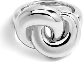 Luv AJ The Solstice Knot Stud Earrings in Silver at Nordstrom, Size 7