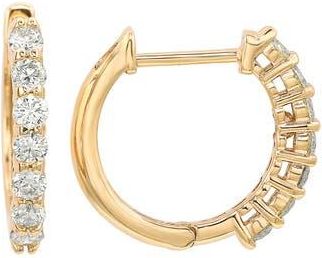 Suzy Levian 14K Yellow Gold Diamond Huggie Hoop Earrings at Nordstrom Rack
