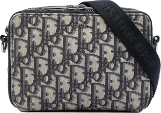 Dior Pre-owned Dior Oblique Canvas Zipped Pouch with Strap Unisex VUU53OL0DPESHPAQ